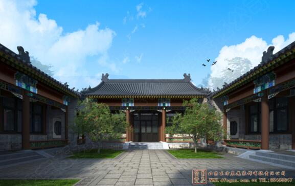 仿古中式四合院建筑案例