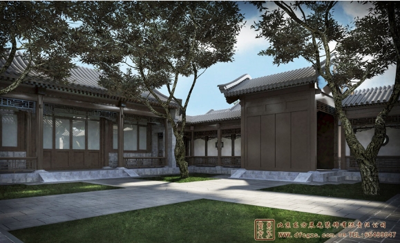 鄉村仿古建筑四合院